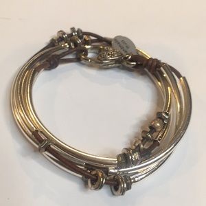 Lizzy James leather and silver bracelet.
